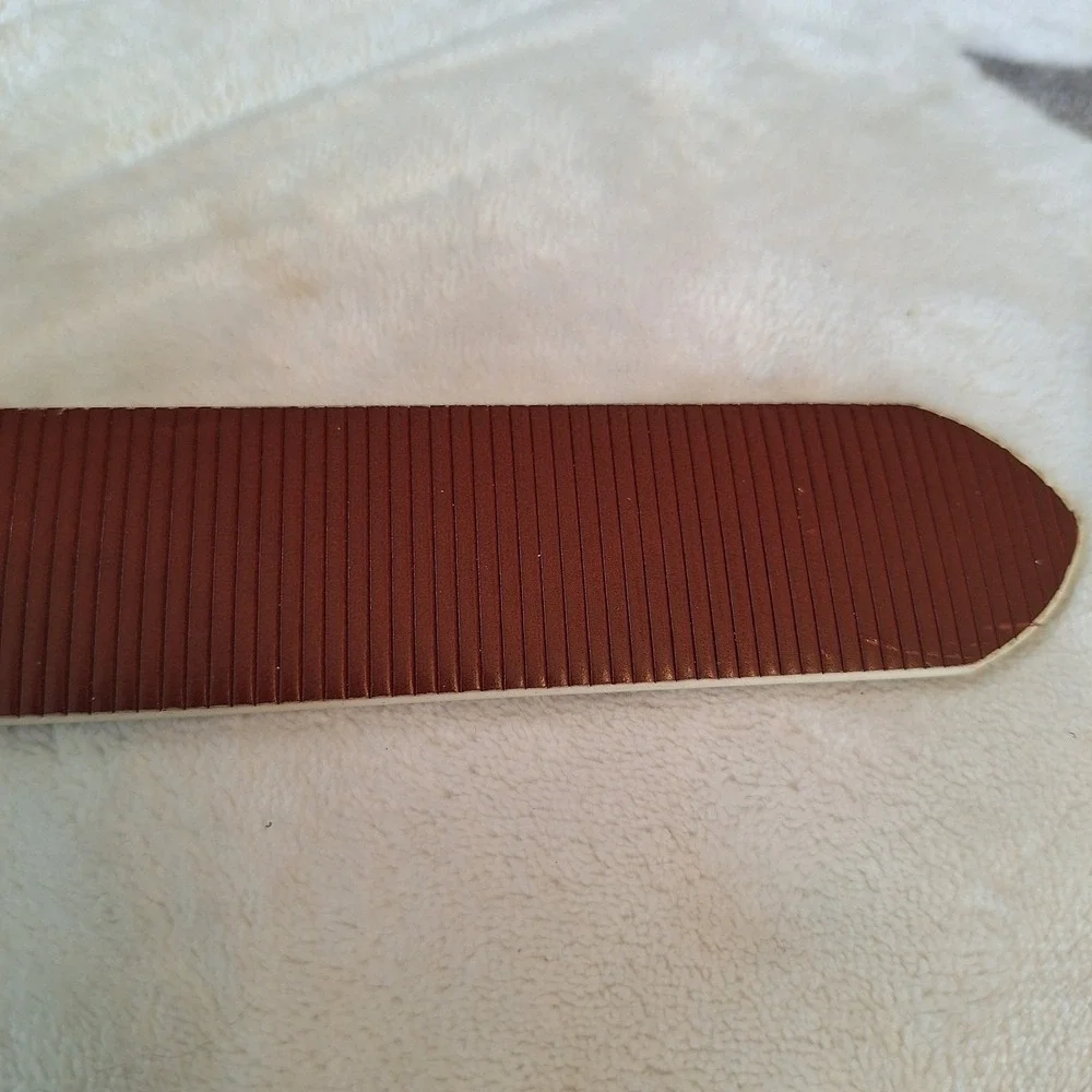 Johnston And Murphy Tan Ribbed Leather Belt Style 75–7731 Size 36 New With Tag